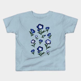 Nemophila blossom Kids T-Shirt